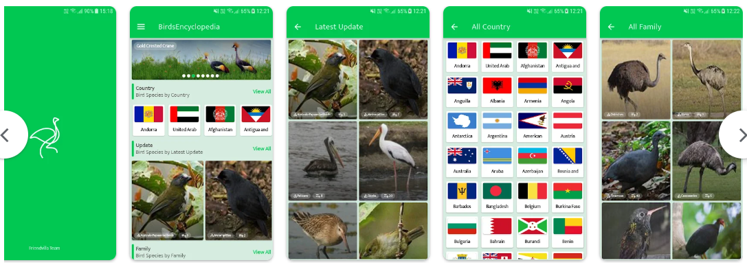 Birds Encyclopedia app screenshot